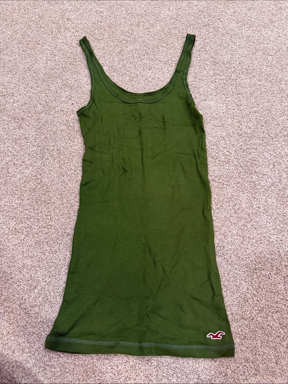 Hollister Green Ribbed Tank